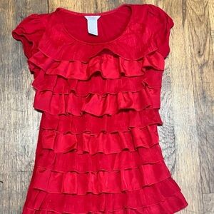 Candie's Vibrant Red Ruffle Camisole
